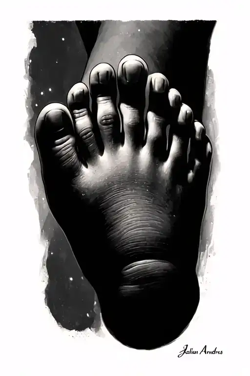 julian Andres on a baby foot tattoo design idea