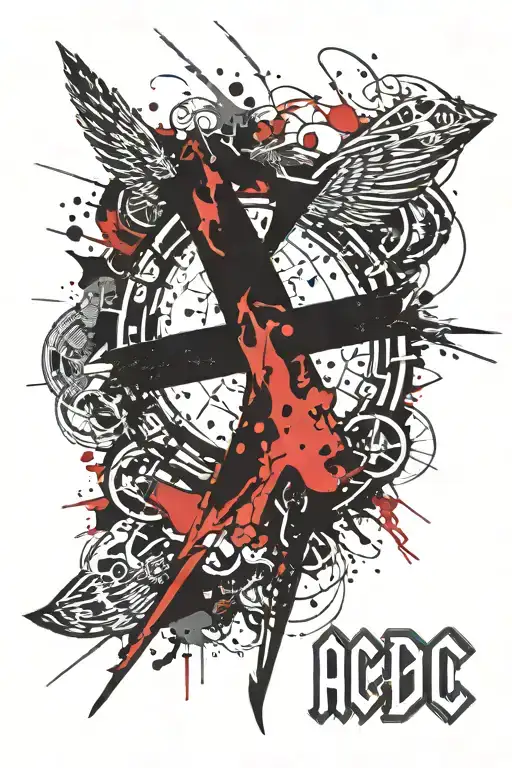 AC/DC logo tattoo design idea