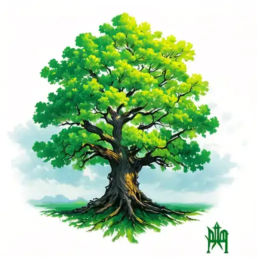 Notre dame fighting Irish tree tattoo design idea