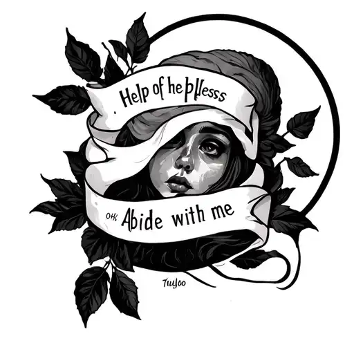 Help of the helpless, Oh, Abide with me tattoo design idea