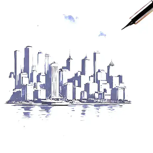 Seattle Skyline tattoo design idea