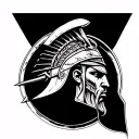 Create a hyper-detailed full sleeve tattoo design in black and grey, themed around a Greek Spartan warrior, symbolizing  tattoo design idea