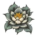buddha lotus flower blooming tattoo design idea