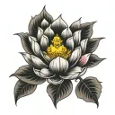 buddha lotus flower blooming tattoo design idea