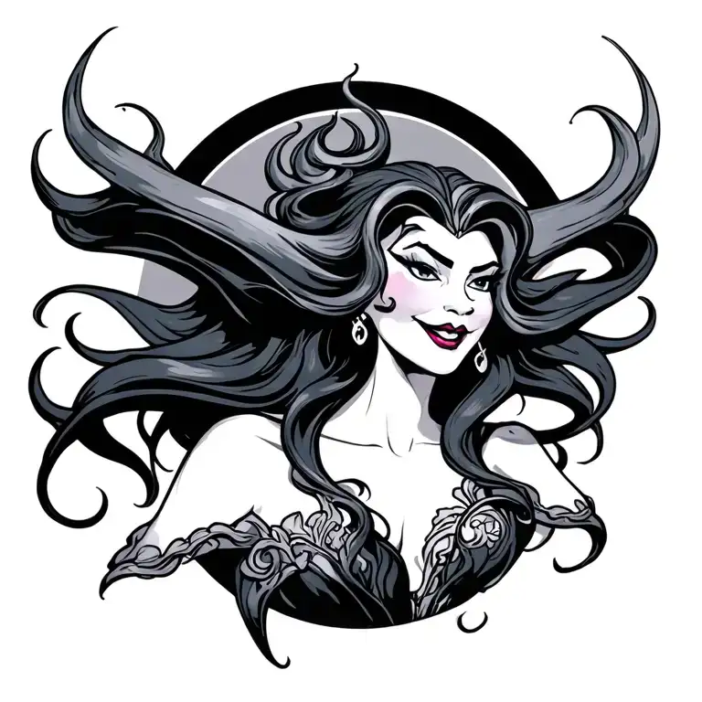 Disney villain Ursula tattoo design idea