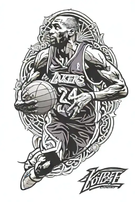 Kobe Bryant logo tattoo design idea