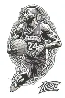 Kobe Bryant logo tattoo design idea