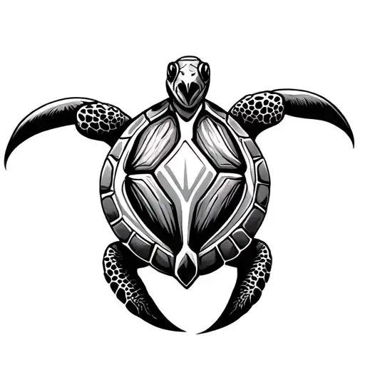 infinity symbol of turtles tattoo design idea