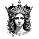 Chess Queen tattoo design idea