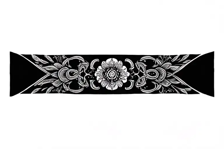 wrist band medieval, mystic, japanese, suprnatural, dark tattoo design idea