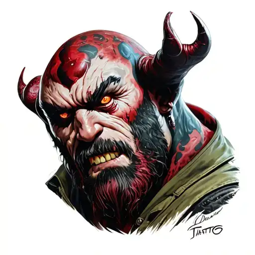 hellboy tattoo design idea