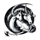 Sagittarius And Capricorn tattoo design idea