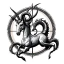 Sagittarius And Capricorn tattoo design idea