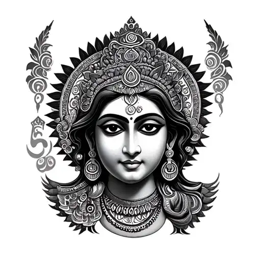 Om, Eik on Kar, Mandala, Maa Kali tattoo design idea