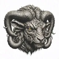 demon aries tattoo design idea