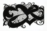 polyamory infinity heart masculine tattoo tattoo design idea