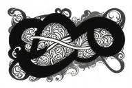 polyamory infinity heart masculine tattoo tattoo design idea