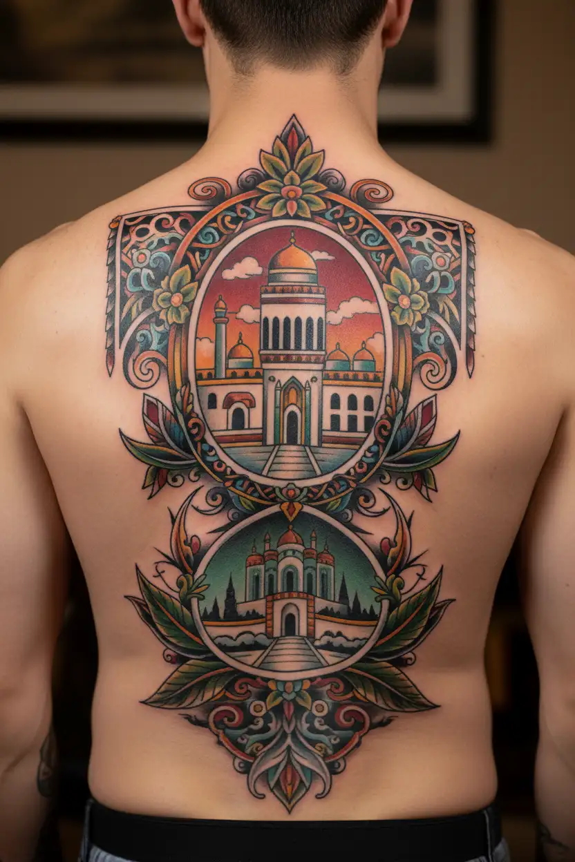 Palestine and Algeria tattoo design idea