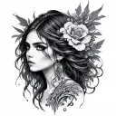 Freya tattoo design idea