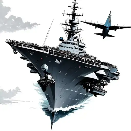 Aircraft Carrier tattoo design idea