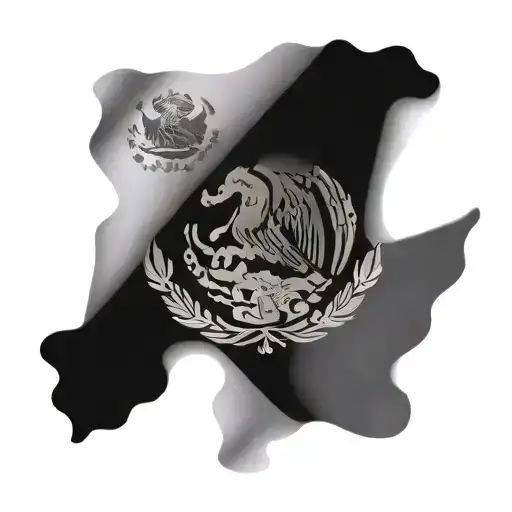 Mexican and Filipino flag morphing tattoo design idea