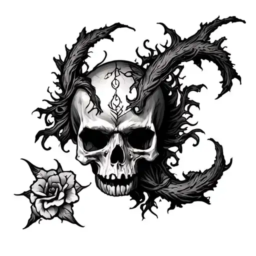 Hell's paradise Hollow tattoo tattoo design idea