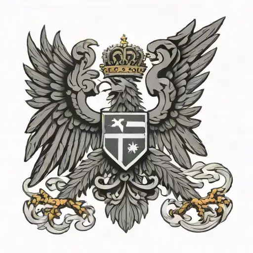 hungary flag and double headed eagle tattoo design idea
