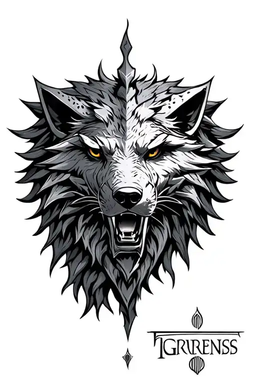 Game of thrones , House Stark tattoo design idea