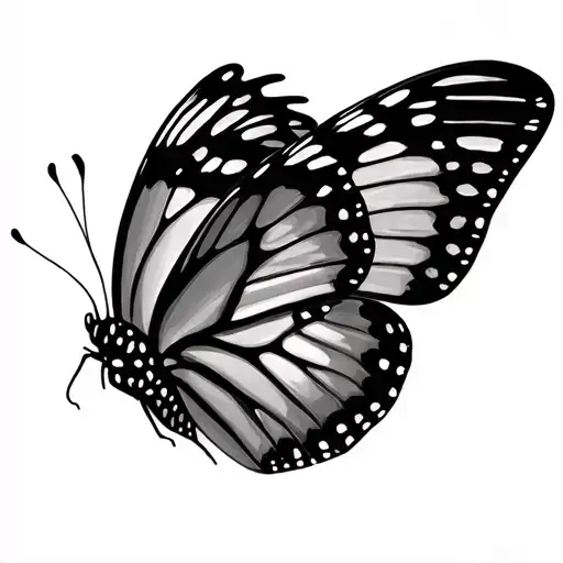 Let Them Butterfly tattoo design idea