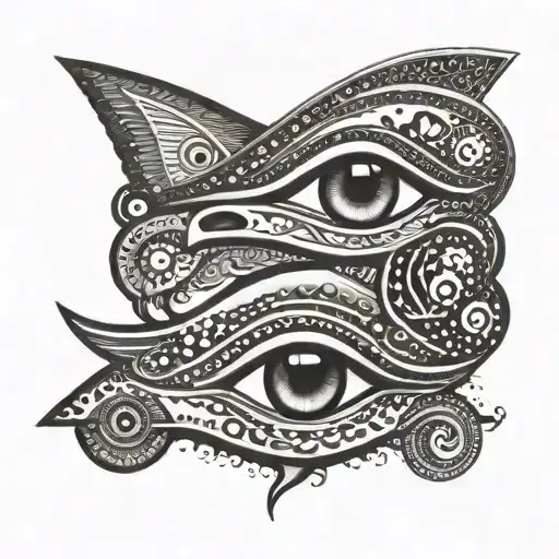 eyes of horus and ra, left and right side tattoo design idea