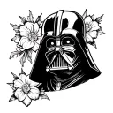 Small Darth Vader Fiesta de los Muertos Style Tattoo featuring tattoo design idea