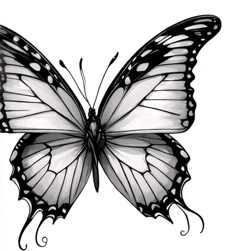 Anime Butterfly tattoo design idea
