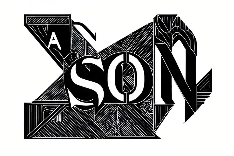 "A Son" Plain text tattoo tattoo design idea