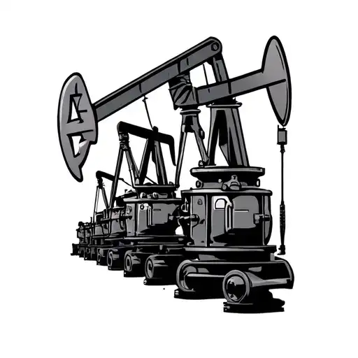 Oklahoma oilfield with valves tattoo design idea