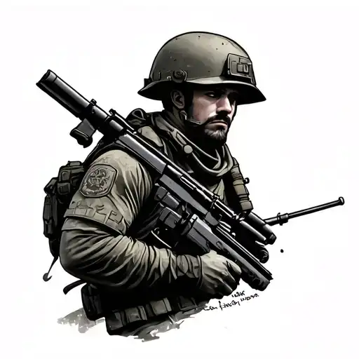 Soldier tattoo design idea