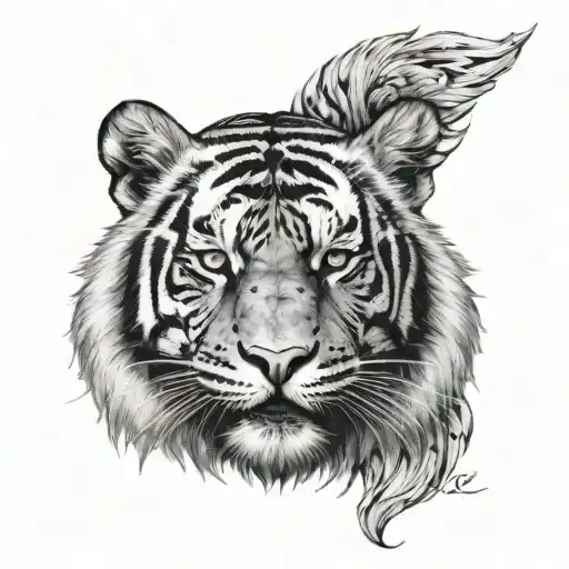 Tiger face 29 14 08 13 quote tattoo design idea