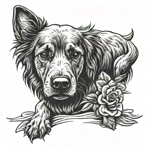 dog memorial tattoo tattoo design idea