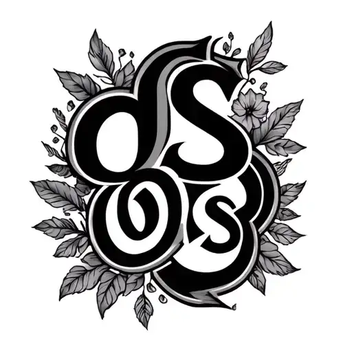 "DS" family tattoo design idea