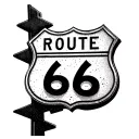 route 66 road sign tattoo design idea