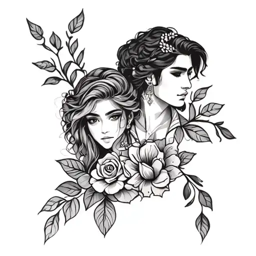 mix two names in one tattoo design( tara, rahul)  tattoo design idea