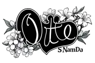 Name Otto surrounded by lilly of the valley and hawthorn flowers tattoo design idea