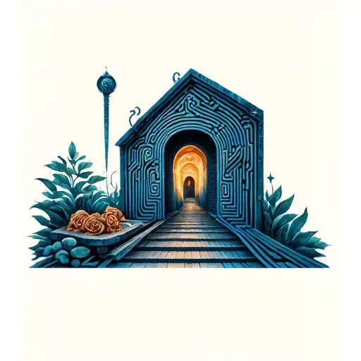 Labyrinth tattoo design idea