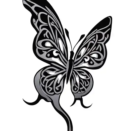 Celtic butterfly tattoo design idea