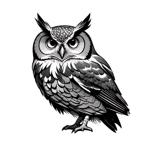 gay owl tattoo design idea