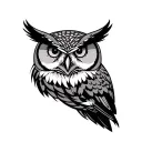 gay owl tattoo design idea