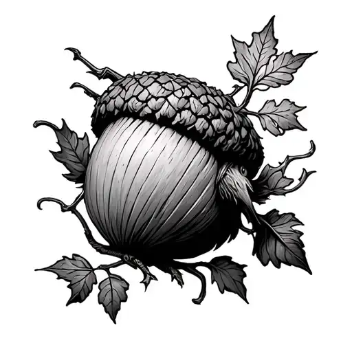 acorn land lord of the rings tattoo design idea