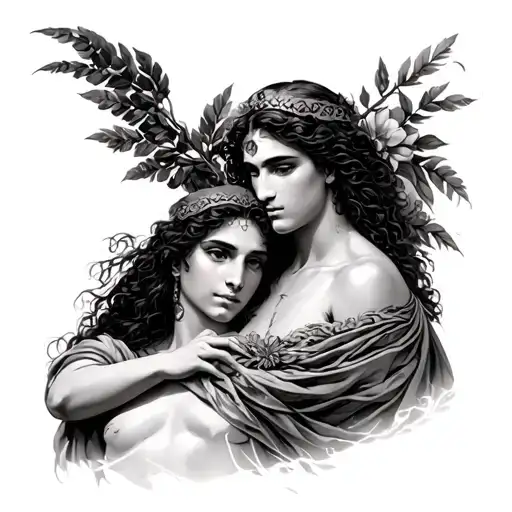 Odysseus and Penelope  tattoo design idea