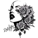 SHH tattoo design idea