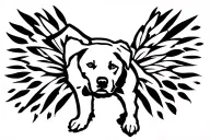 memorial labrador dog tattoo design idea
