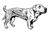 memorial labrador dog tattoo design idea